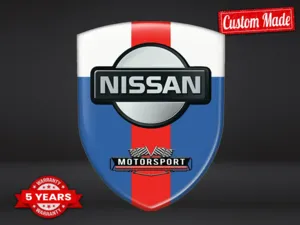 Nissan Emblème Bombé Finition Luxe Étiquettes Dôme Supérieures